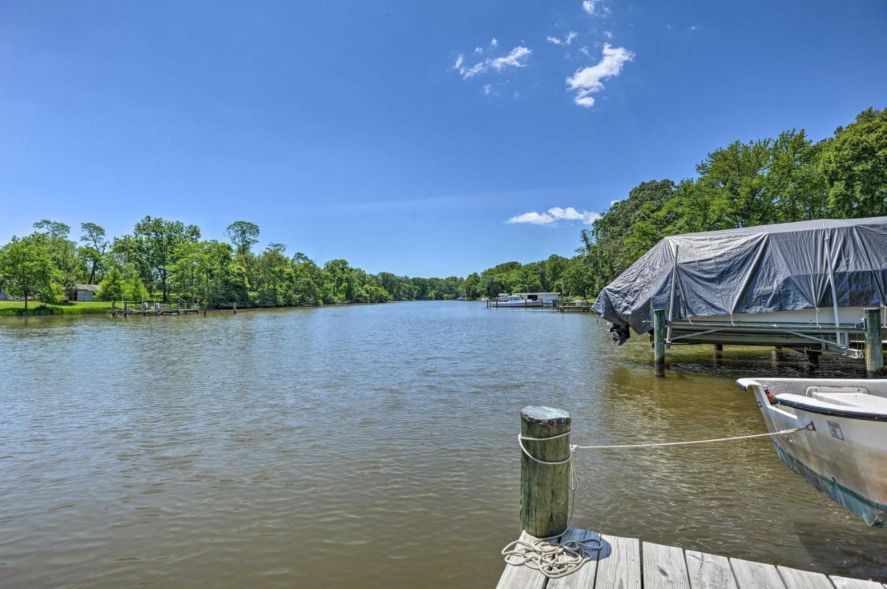 Waterfront Annapolis Home Fire Pit And Fishing Pier Exterior foto