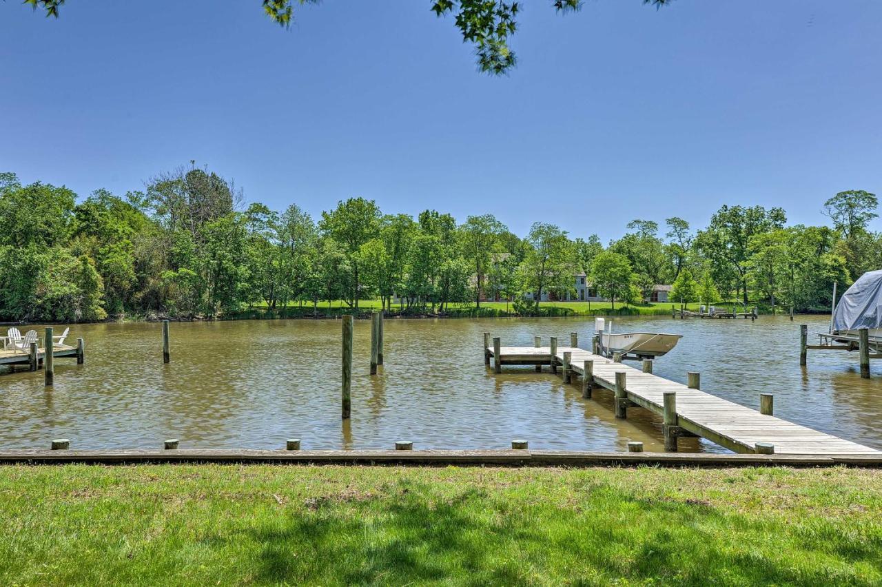 Waterfront Annapolis Home Fire Pit And Fishing Pier Exterior foto